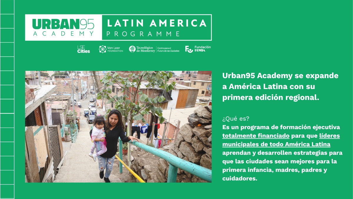 👶📷 ¿Trabajas en un municipio o colaboras con gobiernos locales? Únete mañana a la sesión informativa de #Urban95Academy: conoce cómo transformar ciudades desde la primera infancia. 
Link de la reunión: bit.ly/4dL6QDY