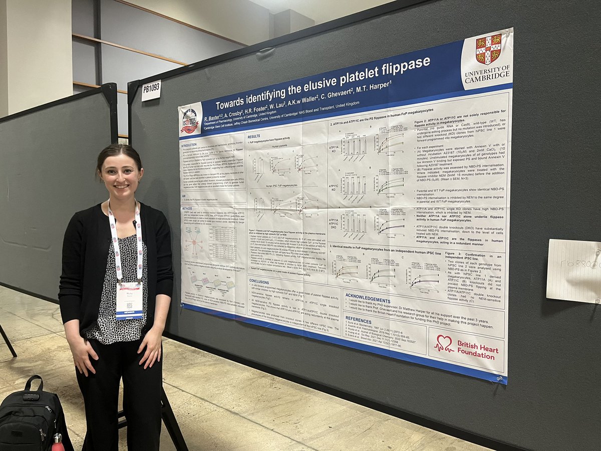 Ruby Baxter from the University of Cambridge presents her work on platelet flippase activity at #ISTH2025 🩸