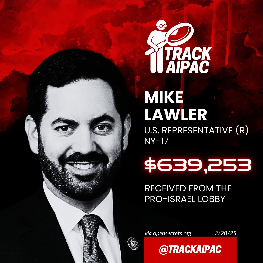 <a href="/lawler4ny/">Mike Lawler</a> AIPAC's Mike Lawler is lashing out on behalf of Israel. 
x.com/lawler4ny/stat…