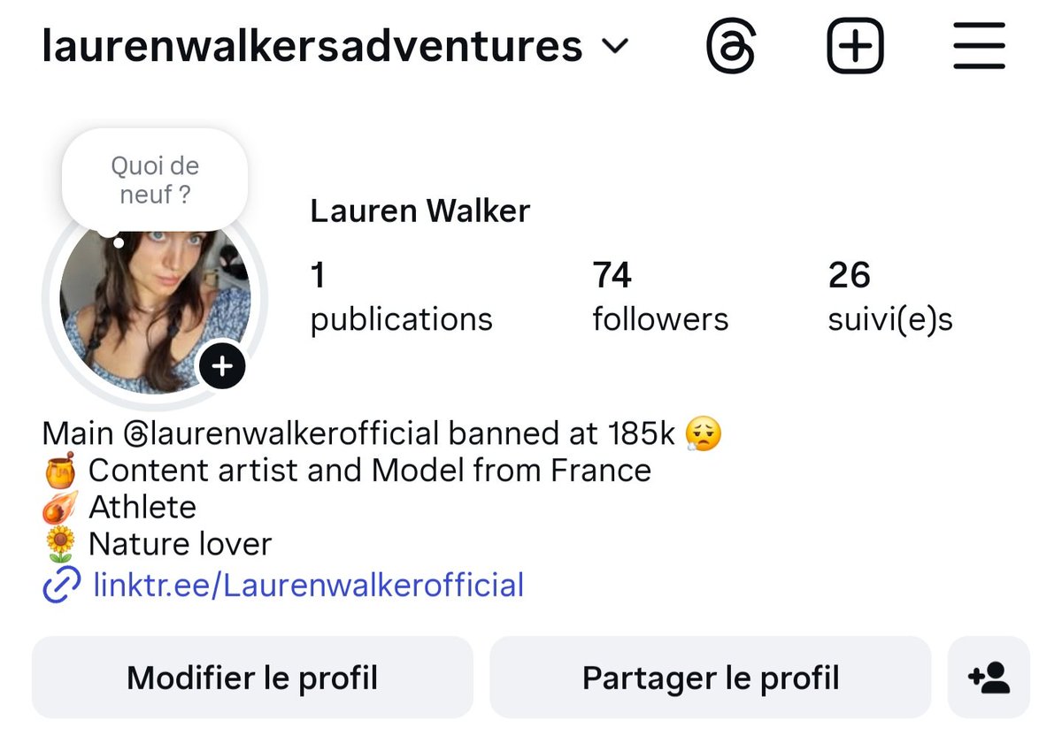 My backup account on Instagram is open ❤️
Follow, like, share, it'll help me grow it back 🤞🏼
➤ linktr.ee/Laurenwalkerof…
Mon nouveau compte sur Instagram est ouvert ❤️ Abonne-toi, like, partage, ça m'aidera à le développer 🤞🏼