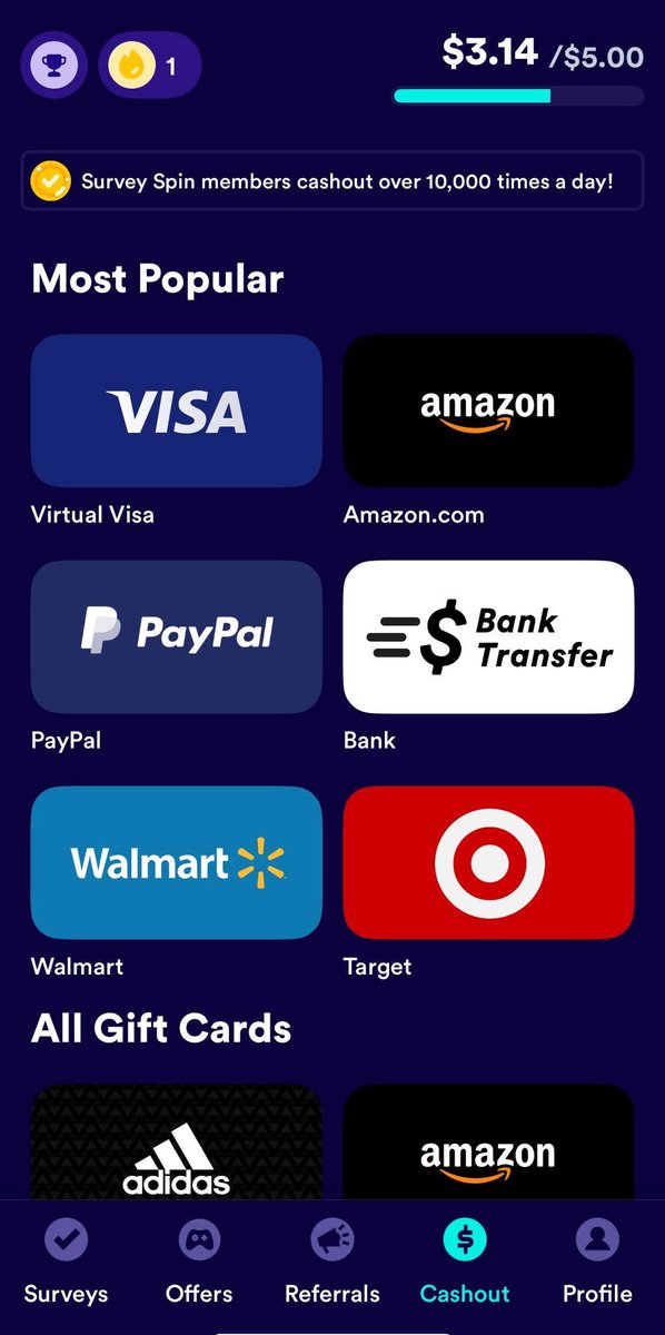 ijulianrod7's tweet image. Don’t forget to enter the code 

✨Survey Spin
🥳🥳Easy Surveys &amp;amp; quick withdrawal 
🟣Sign up &amp;amp; verify email 💰
📌Enter code DSDASU
🟣Cash out at $5 Bank, PayPal or gift cards. 

Use ny code ZW7ZI7 on Survey Spin and unlock a short $1 survey just for signing up!…