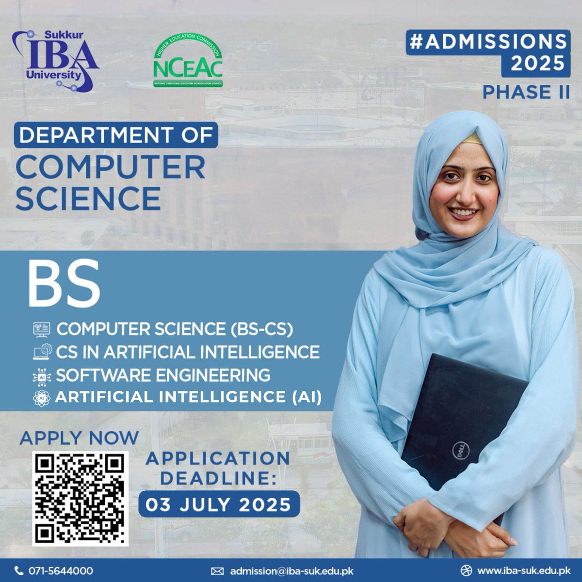 💻 Advance Your Tech Career – CS & AI Admissions Open (Phase II) 🚀 Prepare  for top-tier careers in AI, software, and tech innovation. 📅 Apply by:  July 3, 2025 | 📝