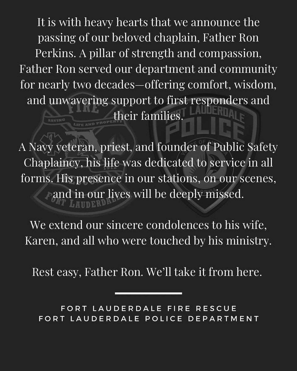 Rest easy, Father Ron. You were an amazing friend, mentor, and boss. I am forever grateful for you and how you poured into and served so many.