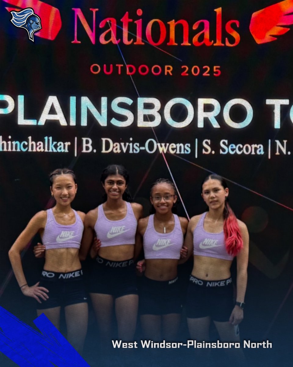 Congratulations to Allison Lee, Zui Chinchalkar, Brie Davis-Owens and Sara Secora for placing 9th at the New Balance Nationals Outdoor Meet. They set a new school record of 11:55.49 in the Distance Medley Relay.
#greatdaytobeaknight