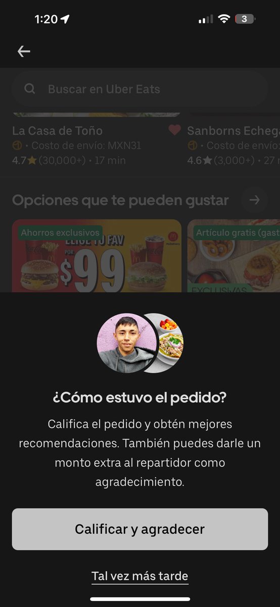 tatismon12's tweet photo. @Uber_MEX @UberEats @Profeco su repartidor me robó! Ya por la aplicación metí varios reportes y no he tenido respuesta y no hay un solo puto teléfono donde me pueda comunicar https://t.co/Pt2LgHP7fo