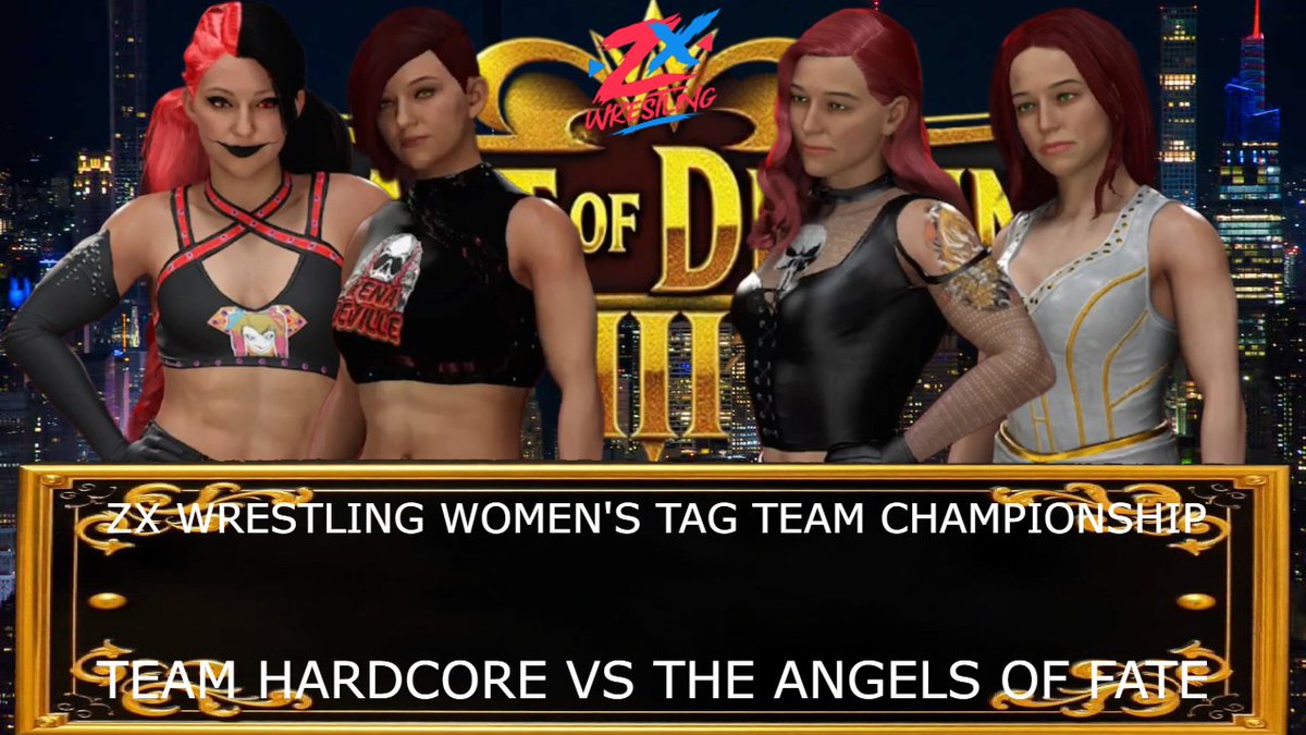ZX_Wrestling's tweet photo. ZX Wrestling Women's Tag Team Championship
Team Hardcore vs @bcweweofficial's The Angels of Fate https://t.co/ryoqwWN5DN