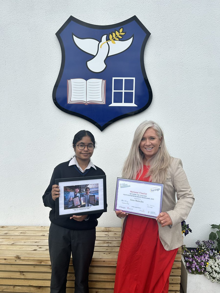 NFTE National Finalist! 🤩

Ms Jane McLean (Programme Officer with NFTE) recently popped into our school to catch up with our Transition Year student, Grace, following the Foróige NFTE National Final earlier this year 🥳 

#WeAreDonegalETB #NFTE #Foroige #StudentEntrepreneurs