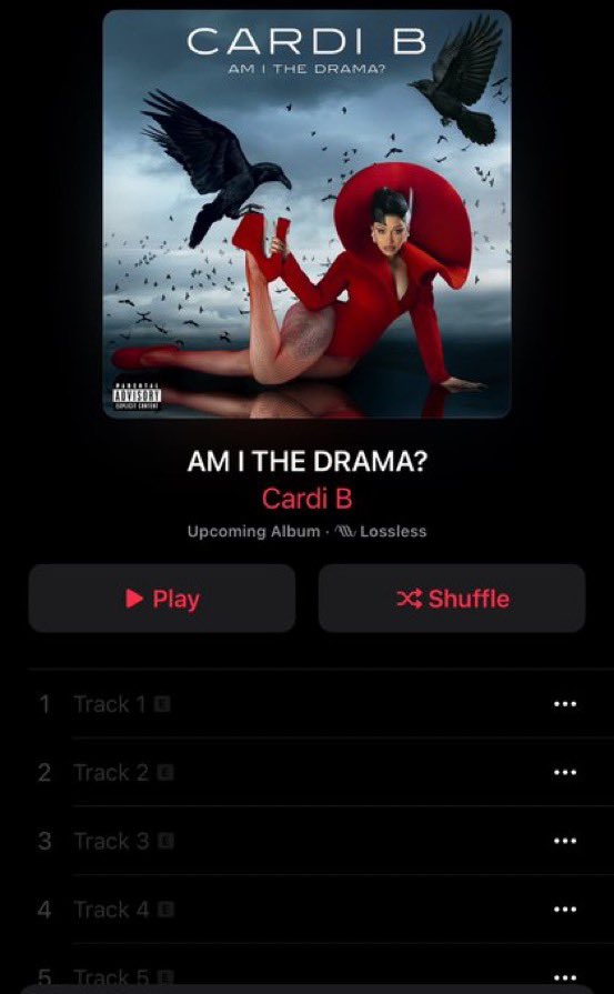 nvyfleet's tweet image. AM I THE DRAMA? Is gonna have 23 tracks including Up, WAP, and Outside 😵‍💫