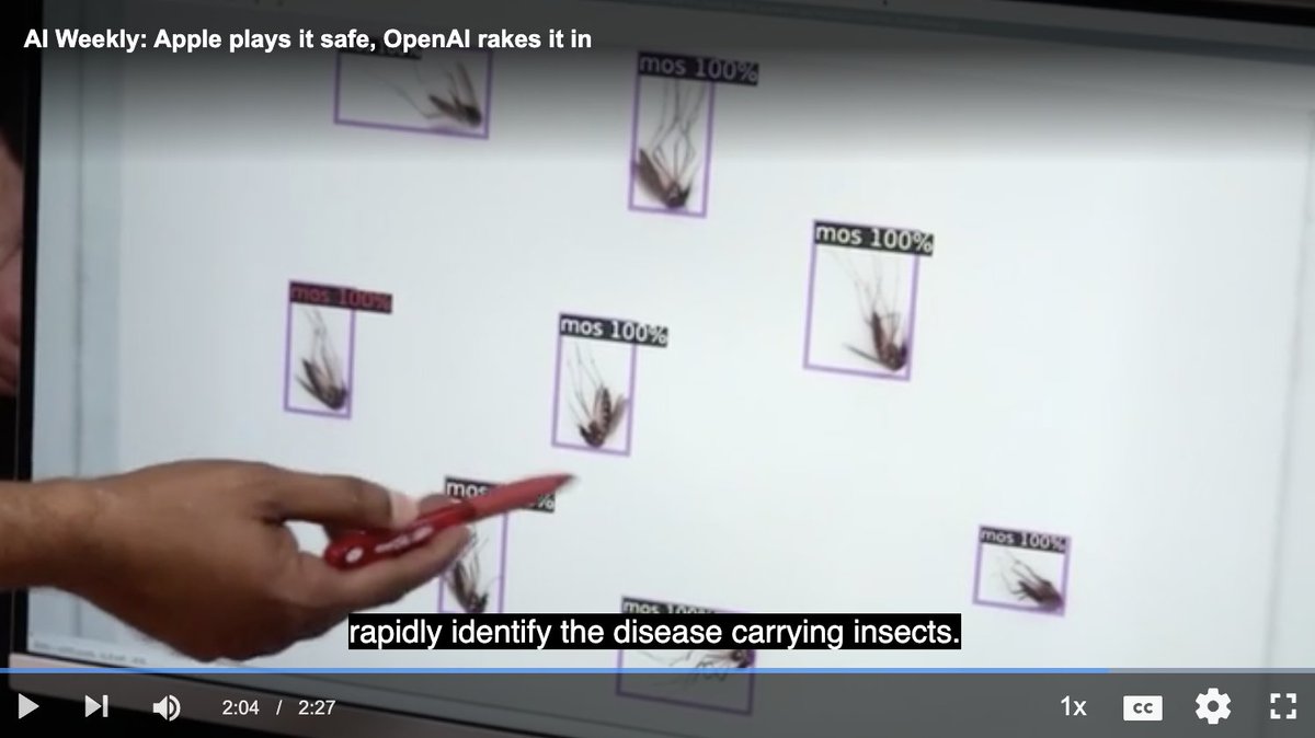 USFNews's tweet image. #USF researchers are using AI to identify disease-carrying mosquitoes. Learn more in this @YahooFinance story and the accompanying video from @Reuters  (begins at the 1:55 mark).

Learn more (video) 🔽
finance.yahoo.com/video/ai-weekl…