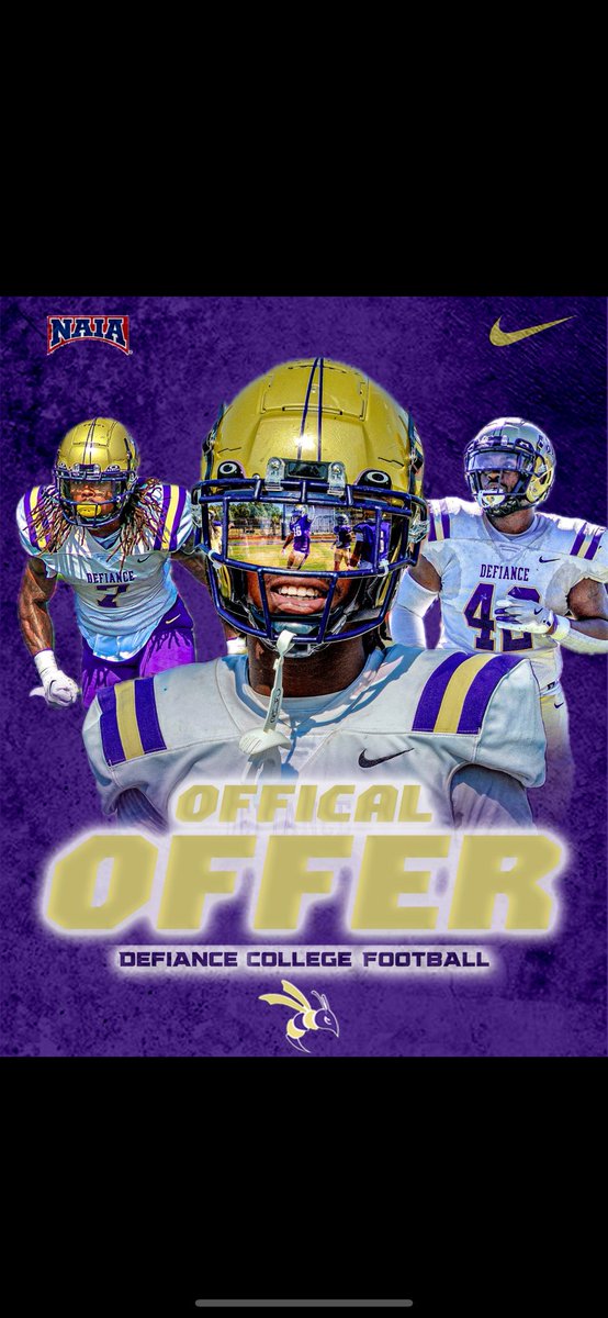 gaving722's tweet image. Grateful to Receive an offer to Defiance!
Thank you @IkeemDaDream704 for this opportunity! @DefiCollegeFB
@morr_movement_ @CoachChad_T3 @DaleRodick @PanthersClimb