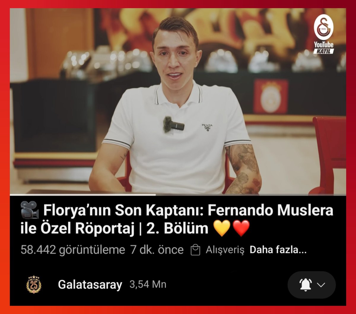 Galatasaray, tamamının Türkçe olduğu Fernando Muslera - veda röportajını herkese açık şekilde yayınladı.
