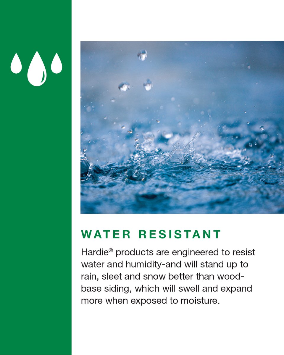JamesHardie's tweet image. Help protect your home with siding that stands up to the elements.
Hardie® fiber cement products resist damage from wildfire, water, weather, pests, and time — helping protect your most precious asset for the long haul.
See how Hardie® products help protect your home with…