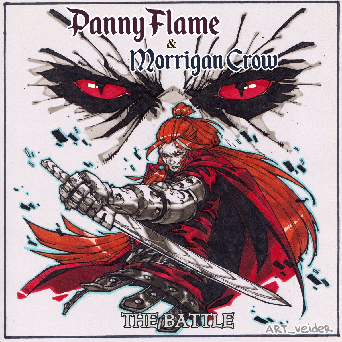 artveider's tweet image. The new story beginning! Panny Flame & Morrigan Crow. The Battle #art #characterdesign #draw #fantasy #sketch