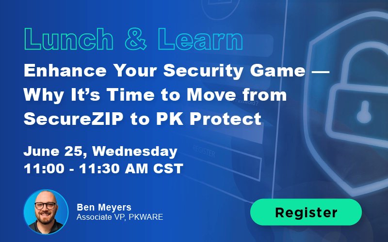 PKWARE's tweet image. Discover how PK Protect takes everything you love about SecureZIP—and adds the automation, centralized control, and compliance support you need to stay ahead. Register: pkware.zoom.us/webinar/regist…

#PKWARE #PKProtect #DataSecurity #Cybersecurity #SecureZIP #Compliance