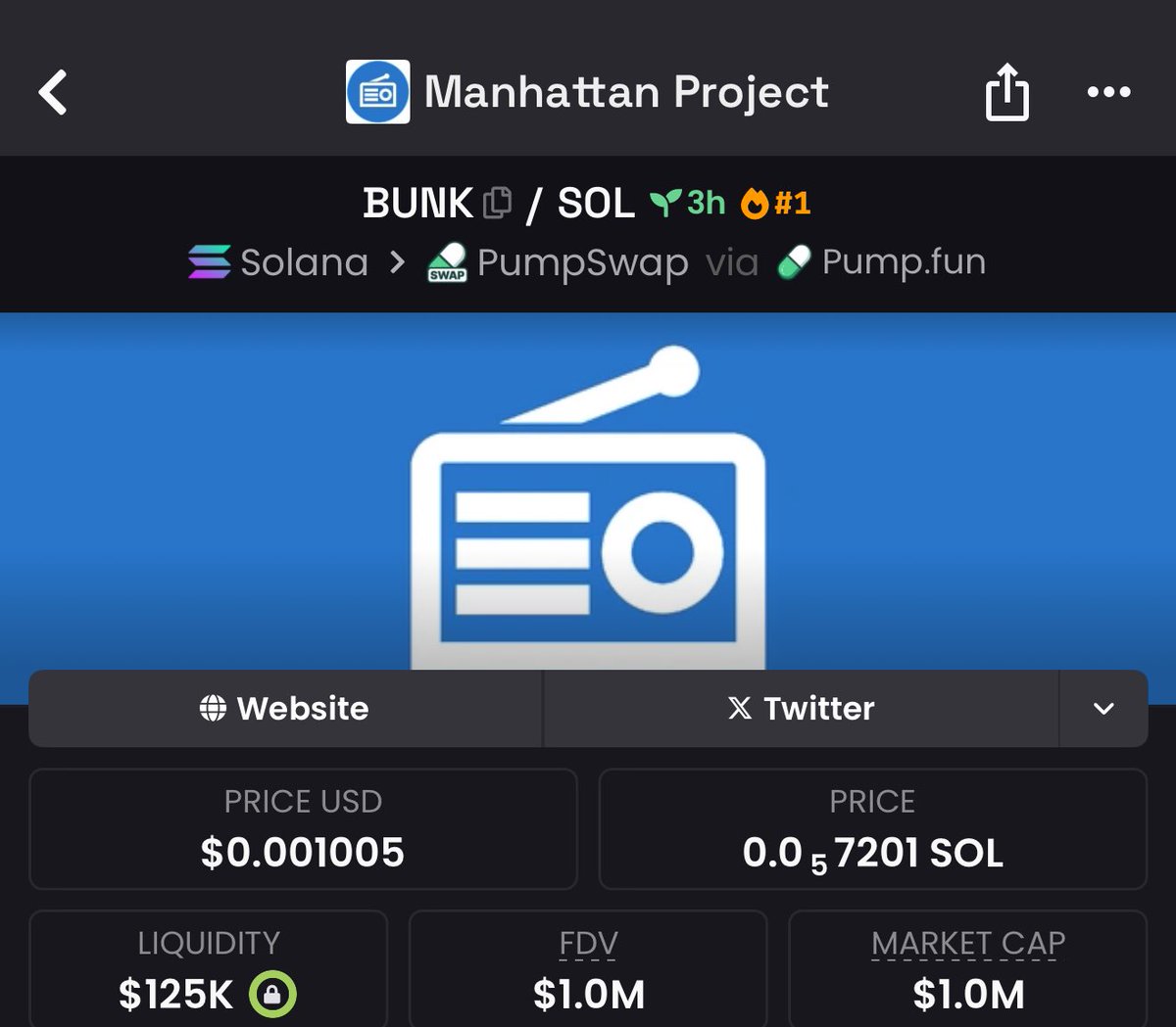💎 $BUNK at 1m mc !

That’s a 4x + from time of my initial tweet , let’s see how high this can really fly 🚀

Not too late to hop on the $BUNK bandwagon
