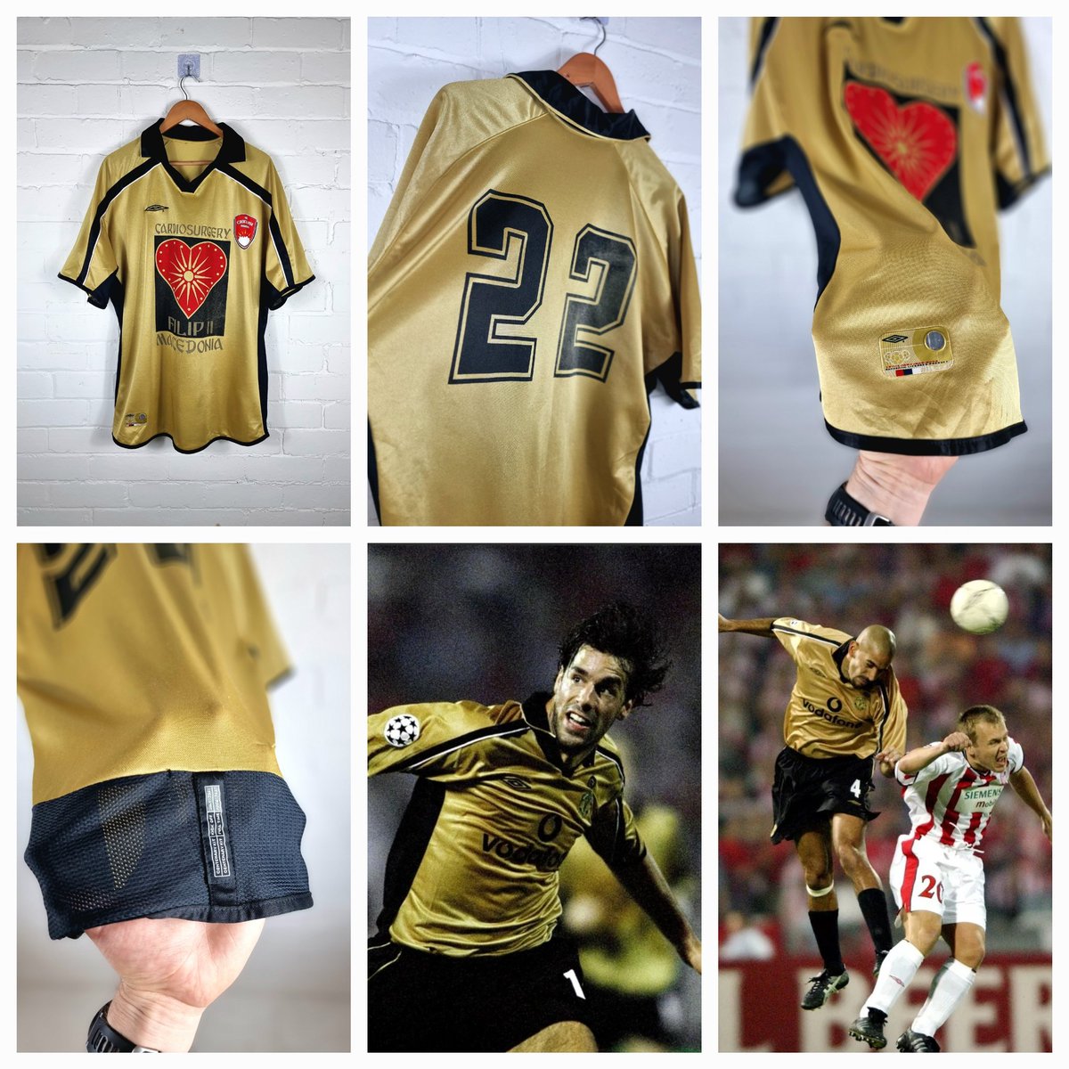 A closer look at the FK Sloga Vinica shirt 🇲🇰 

2nd / 3rd tier Macedonian side using a Man Utd player spec centenary template is absolutely wild - Especially with all the centenary branding / logos still attached! 😂

Anyone seen a similar example of this?