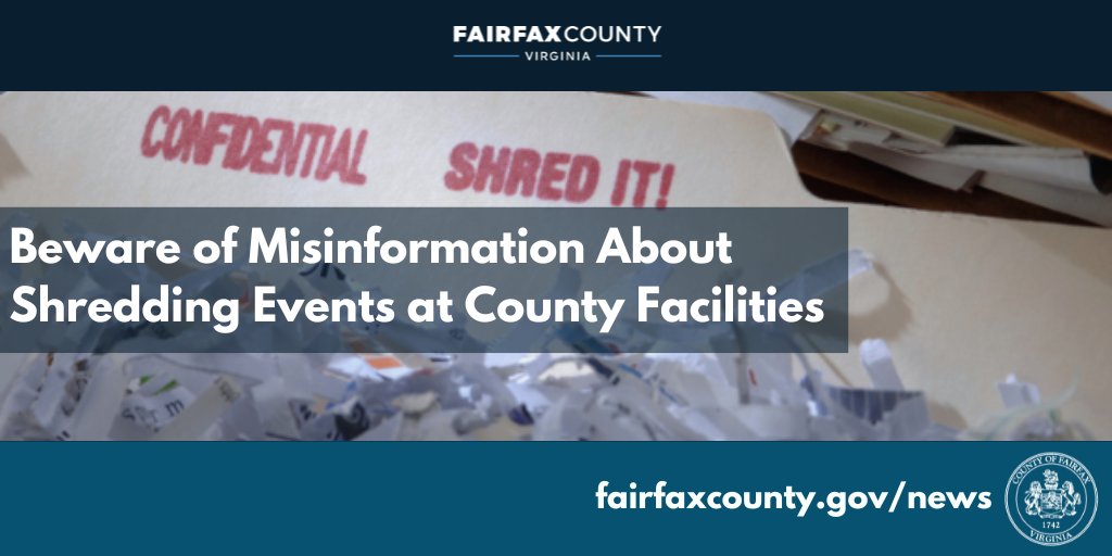Beware of Fake Shredding Events!
 
We've heard reports of falsely advertised “Free Shredding Events” at our facilities. These events are NOT legitimate
 
Tips to avoid shredding scams: bit.ly/3CcuZVi