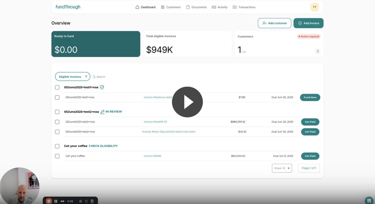 New: A smarter way to manage customers in FundThrough:
 
✔️ Flags customers needing action
✔️ Upload docs &amp; track real-time status
✔️ See available funding instantly

Faster approvals, less waiting. Watch the demo: loom.com/share/777c29b5… 
 
#CashFlow #FundThrough #Fintech