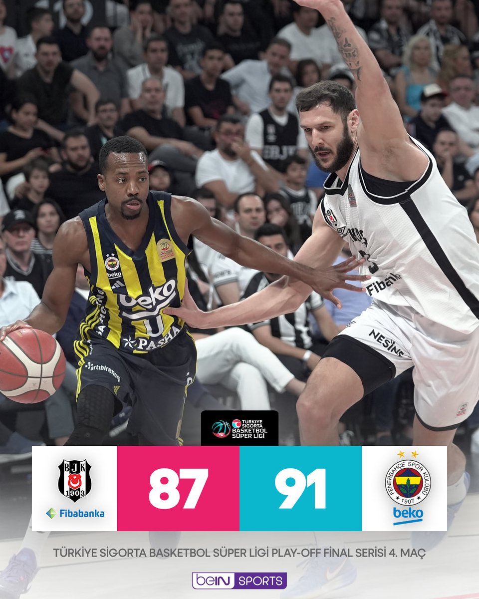 Besiktas 87 - 91 Fenerbahçe Beko

Es steht nun 3-1. Zu Hause können wir nun die Meisterschaft fix machen.