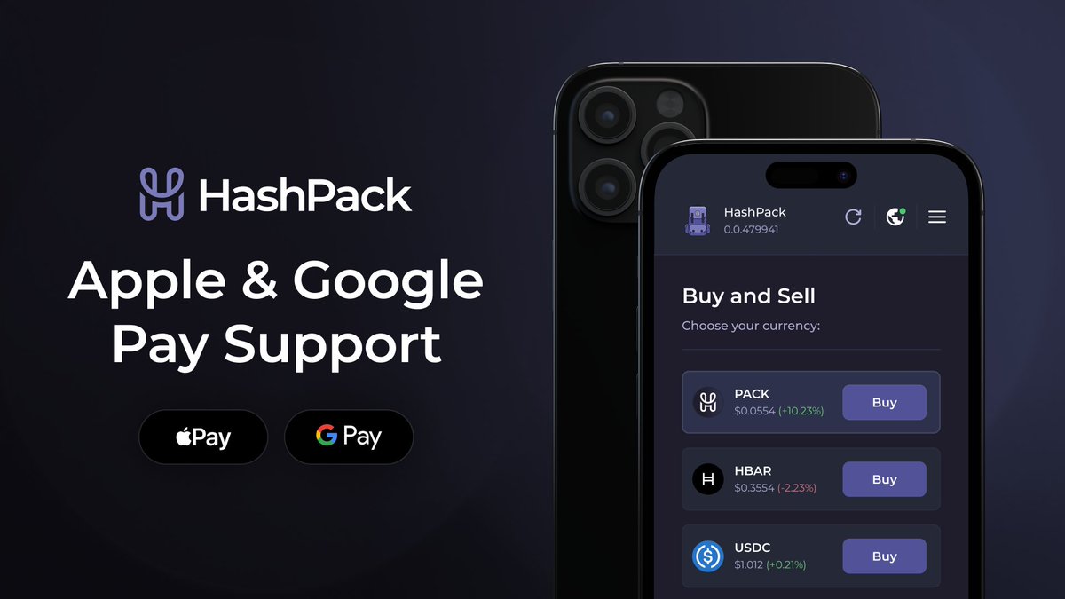 One more thing...

Google Pay and Apple Pay are now enabled for all existing onramps that supports it!

Accessing the Hedera culture should be effortless.

ℏ/acc/onramp
