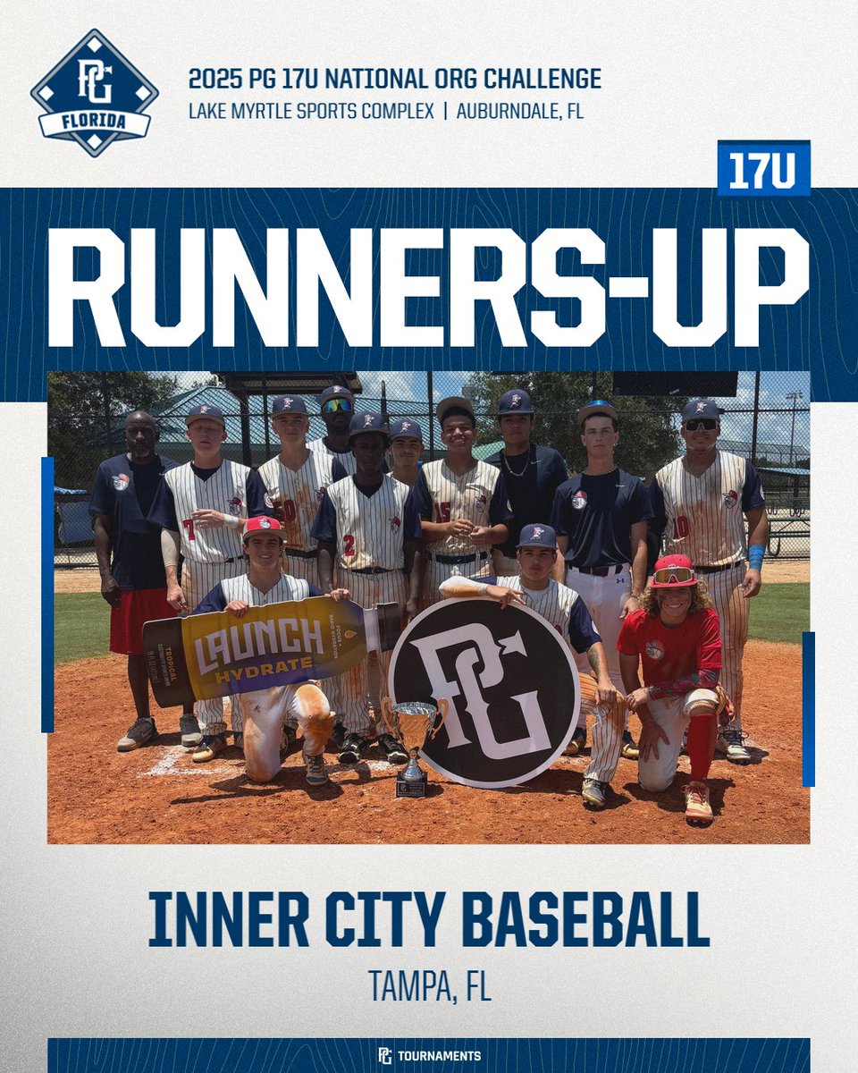 Florida_PG's tweet photo. 2025 PG 17U National Org Challenge 🏆

🥇 Champion: FTB Florida
🥈 Finalist: Inner City Baseball
🏅 MVP: Erick Robles
🏅 MVPitcher: Alden Hickey https://t.co/Rc80MgxNLk