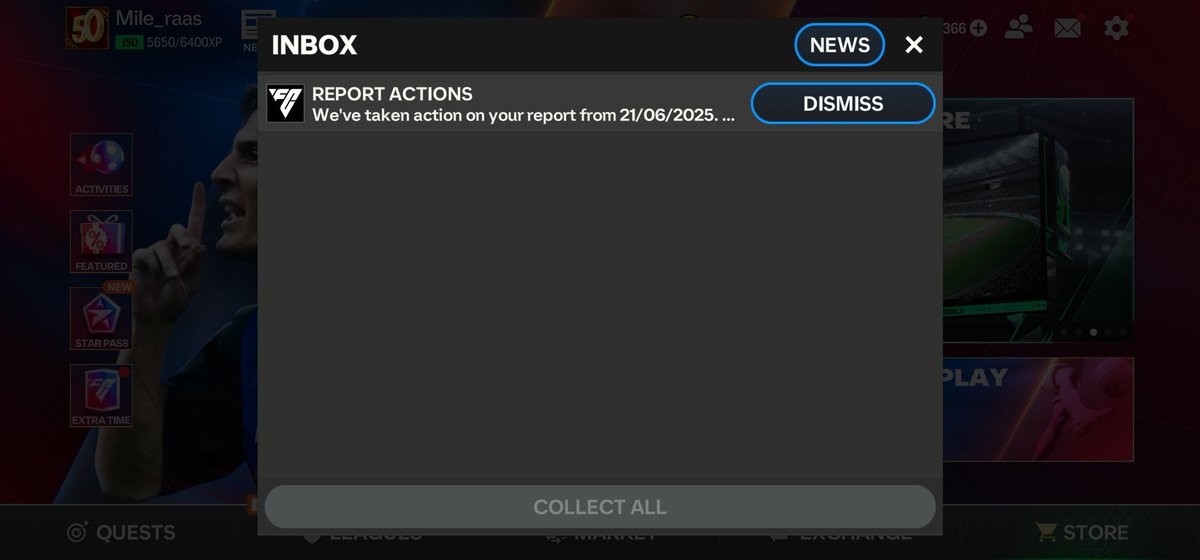 Another cheater got banned in VSA. Next few days I  am going to play a lot  of VSA and hoping to see more cheaters banned. 
<a href="/djmixfoo/">Djmixfoo</a> <a href="/Enzo9CFC/">ENZO</a> <a href="/JONALDINHOtm/">JONALDINHO90™</a> <a href="/99rkreddy/">Rk Reddy</a> <a href="/EAFCUniverse24/">FC Mobile Universe</a> <a href="/FirstHalfYT/">FirstHalf EAFC</a> <a href="/minusfcmobile/">Minus FC Mobile 🇮🇹</a>