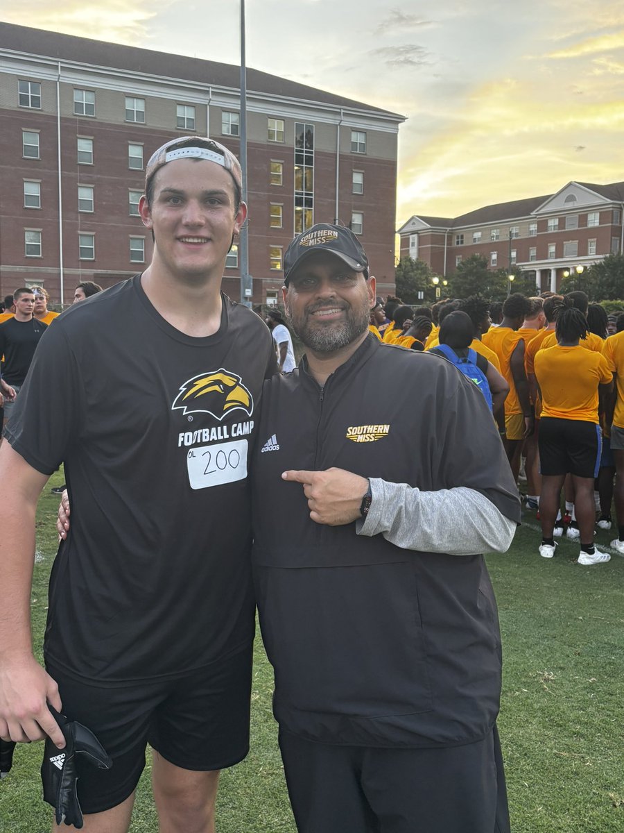 Rhett_Harmon08 (@rhett_harmon08) on Twitter photo Thanks <a href="/CoachSCoughlin/">Sean Coughlin</a>, <a href="/SouthernMissFB/">Southern Miss Football</a>, and the other coaches for the camp invitation! I had a great time competing.
<a href="/Coach_A_MHS/">Mike Alexander</a> <a href="/MarcusFootball/">Marcus Football</a> <a href="/RecruitMarcusFB/">Marcus Football Recruiting</a> <a href="/Coach_TD19/">Taylor Daniel</a> <a href="/harper_coach/">Rowdy Harper</a> <a href="/pcrosthwait/">Paul Crosthwait</a> <a href="/CoachMacsOLine/">Coach Mac's Linemen Academy</a> Thanks <a href="/CoachSCoughlin/">Sean Coughlin</a>, <a href="/SouthernMissFB/">Southern Miss Football</a>, and the other coaches for the camp invitation! I had a great time competing.
<a href="/Coach_A_MHS/">Mike Alexander</a> <a href="/MarcusFootball/">Marcus Football</a> <a href="/RecruitMarcusFB/">Marcus Football Recruiting</a> <a href="/Coach_TD19/">Taylor Daniel</a> <a href="/harper_coach/">Rowdy Harper</a> <a href="/pcrosthwait/">Paul Crosthwait</a> <a href="/CoachMacsOLine/">Coach Mac's Linemen Academy</a>