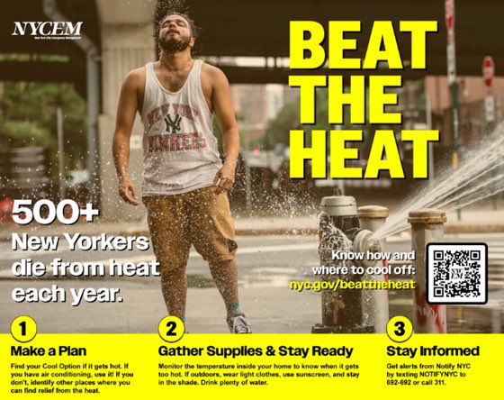 NYSBichotteHerm's tweet image. Tomorrow (Tuesday, June 24) is Primary Election Day, and polls will be open from 6am - 9pm.
Voting is powerful — and protecting your health while doing so is just as important.
As we come together to shape the future of our city, there is an Extreme Heat Wave in effect,…