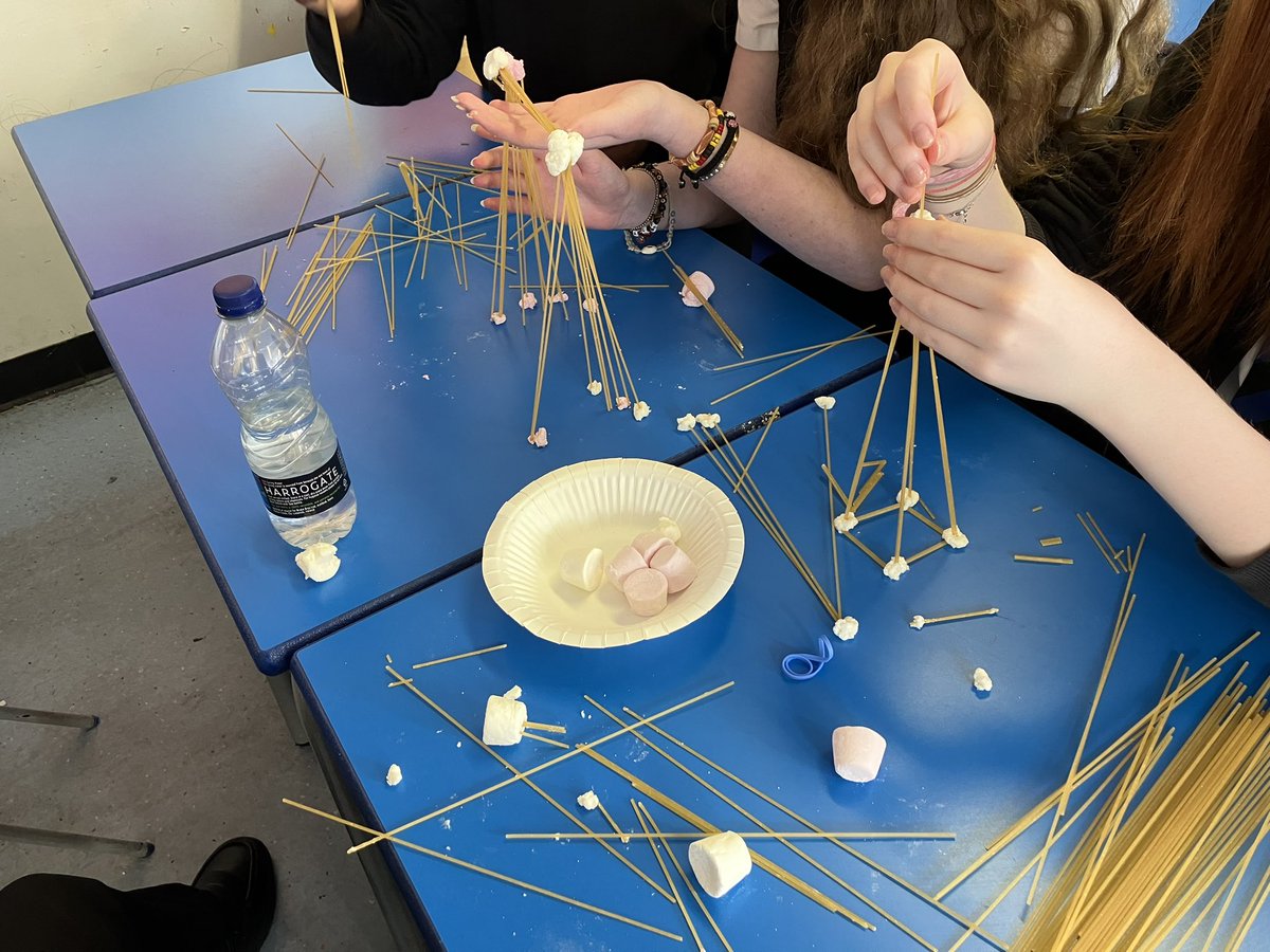RMPSMissThomson's tweet photo. S5 Leadership took part in a team-building exercise last week, allowing them to reflect on their own leadership and teamwork skills. Prizes for best leader, best teamwork and tallest, freestanding tower were issued👷‍♀️🗼🍡 https://t.co/Uw4L0maIRH