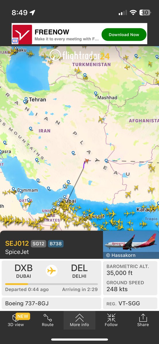 tech4GT's tweet photo. Nothing is stopping SpiceJet012 😂
#Iran #IranIsraelConflict https://t.co/5pFBW3uCXU