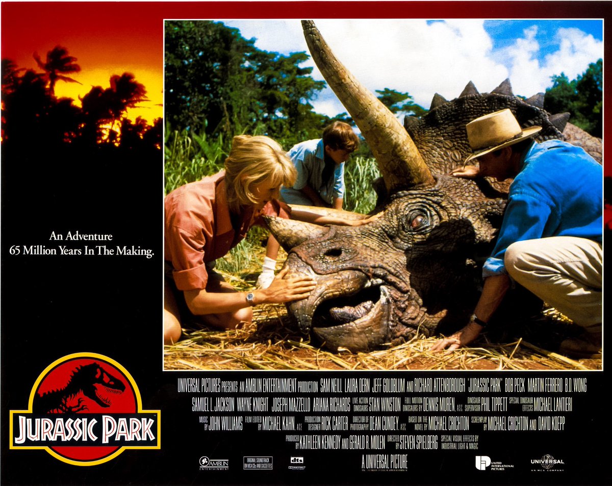 SpielbergVault's tweet image. Lobby cards for Jurassic Park (1993) | #JurassicPark