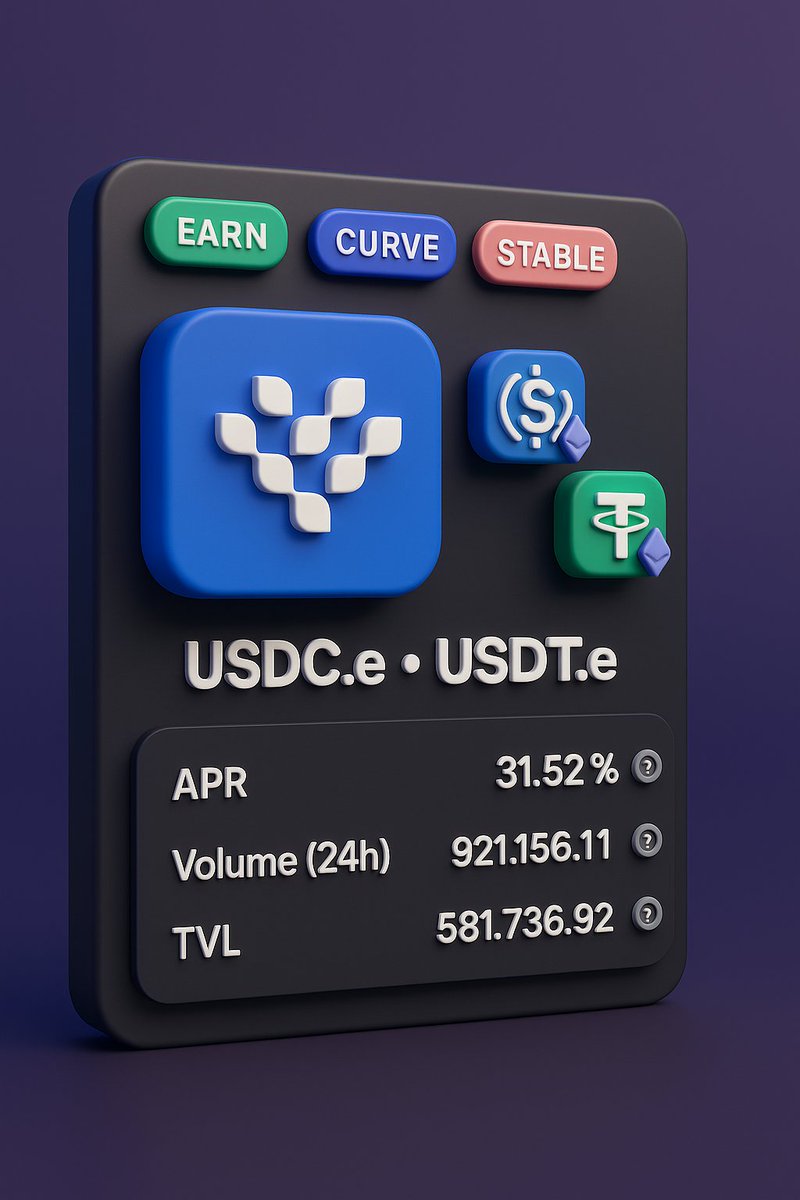 🏊‍♀️POOL OF THE DAY: $USDC / $USDT

Volume &gt; TVL