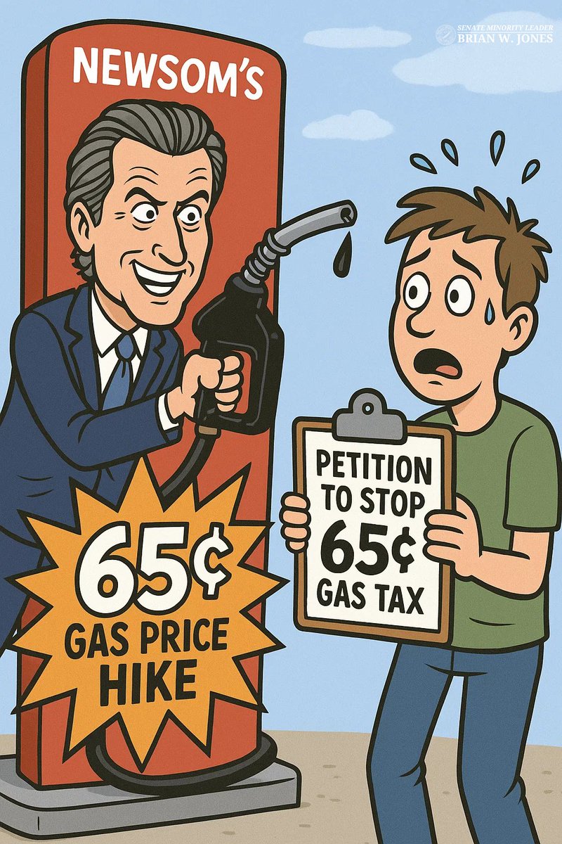 Help us get to 50,000 signatures on our petition to repeal Newsom’s 65-cent gas price hike!

Let’s show him that Californians overwhelmingly say NO to higher prices at the pump. #FixCalifornia

Sign here: change.org/CAGasPriceHike