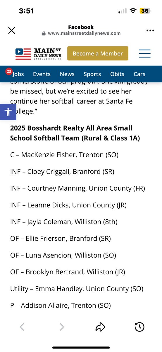 Super grateful for the opportunity to be mentioned in the 2025 Bosshardt Realty All Area Small School Softball team 🤟🏼🤟🏼🤟🏼 <a href="/BucsSoftball_/">Branford High School Softball</a> <a href="/UnityPryor/">UNITY Pryor 18U</a> <a href="/BaynesCoach/">Coach Baynes</a> <a href="/ashlieghmclean/">Ashliegh McLean</a>