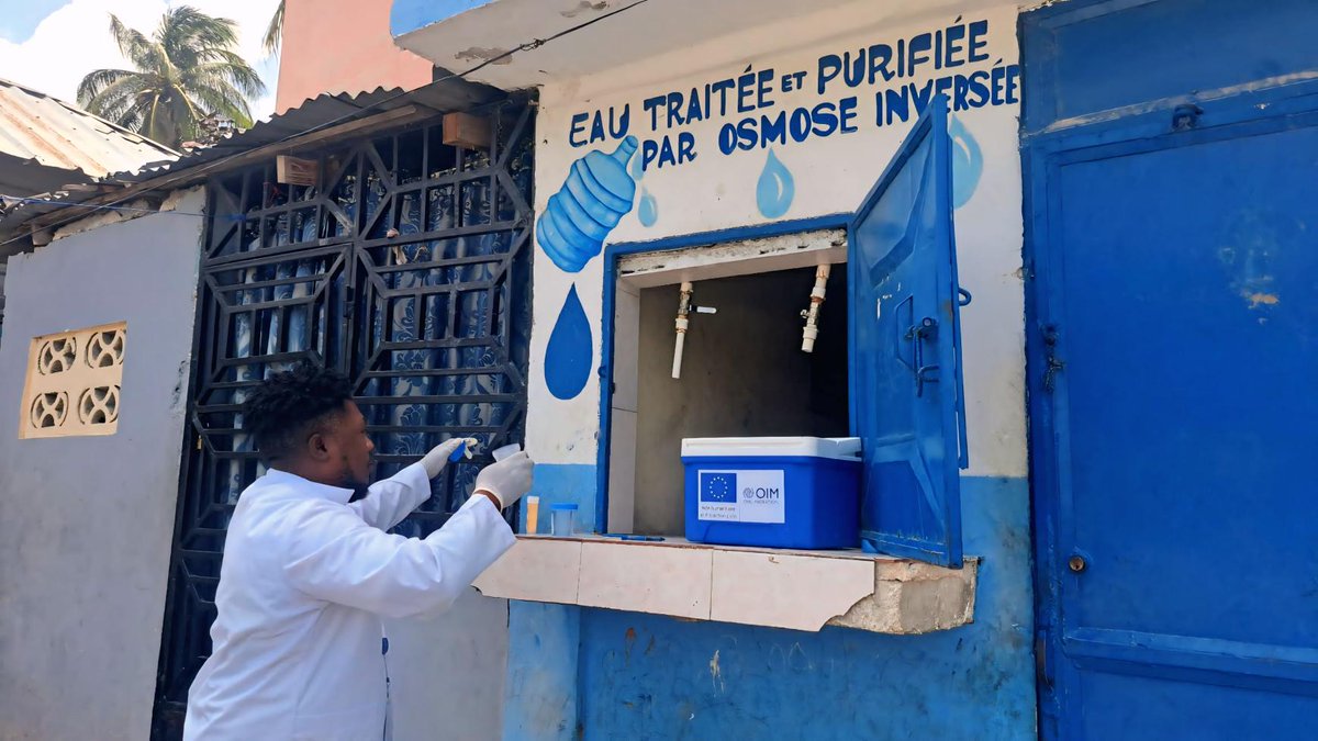 IOM Haiti (@iomhaiti) on Twitter photo IOM ensures safe water access near sites hosting families displaced by gang violence in Haiti.
Regular checks at reverse osmosis kiosks help protect communities from cholera and other diseases.
This operation is part of <a href="/eu_echo/">EU Civil Protection & Humanitarian Aid 🇪🇺</a>’s commitment to assisting the most vulnerable. IOM ensures safe water access near sites hosting families displaced by gang violence in Haiti.
Regular checks at reverse osmosis kiosks help protect communities from cholera and other diseases.
This operation is part of <a href="/eu_echo/">EU Civil Protection & Humanitarian Aid 🇪🇺</a>’s commitment to assisting the most vulnerable.