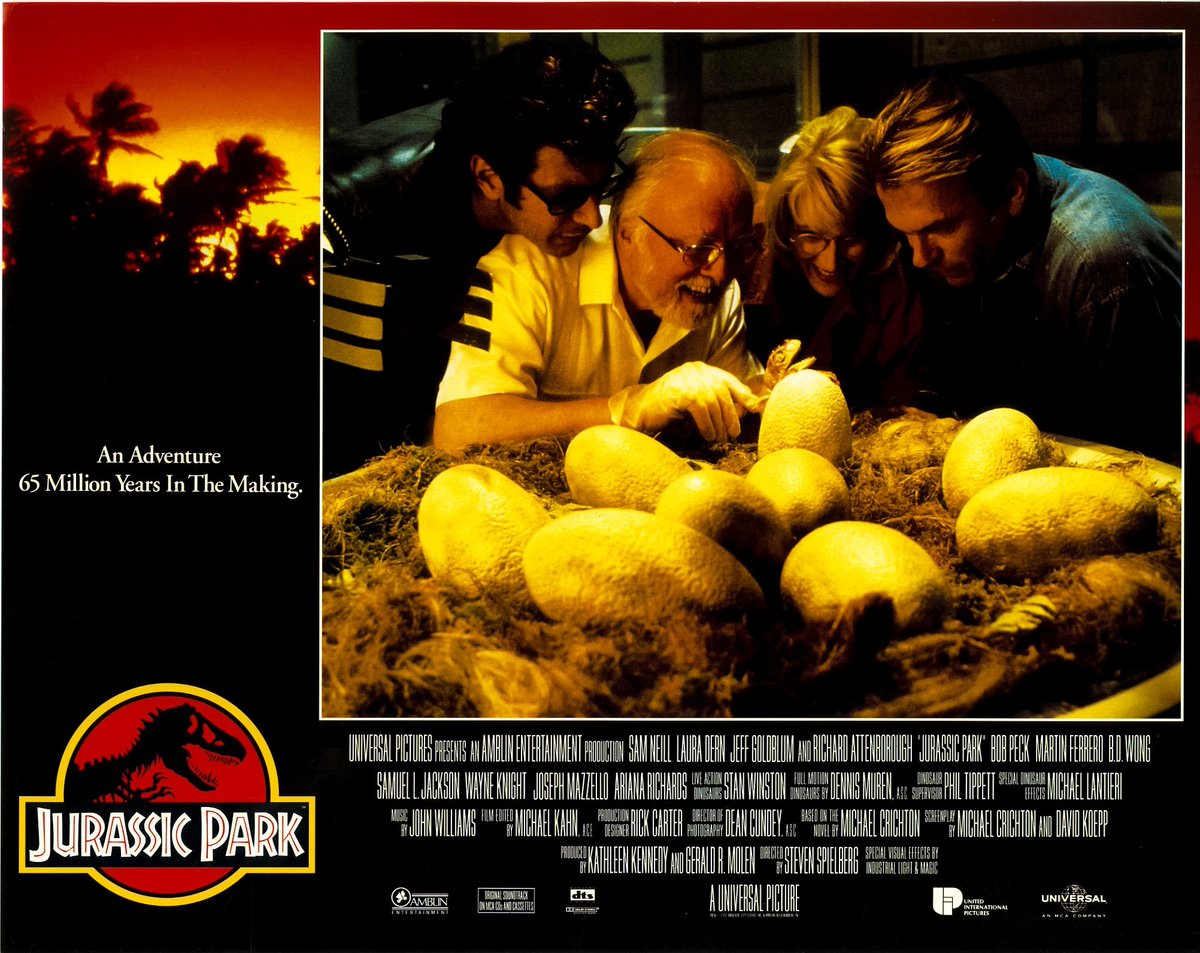 SpielbergVault's tweet image. Lobby cards for Jurassic Park (1993) | #JurassicPark
