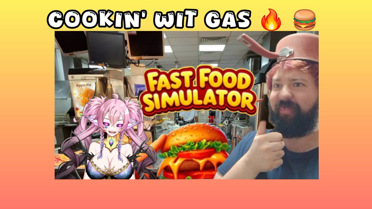 Ectoinu's tweet photo. SIR THIS IS A WENDYS.....
Starting tonight at 5pm PST with @HoneyBatVT and one other fabulous friend!!
I wonder who will get dunked in the fry vat first 🤔🍟
https://t.co/1e5bcvFPYX
https://t.co/NtBo3g6kv1
https://t.co/tcbBx0k0A2
#fastfoodsim #cookinggame #twitchstreamers #twitchcollab #twitchaffiliate #livestream #smallcommunity #smalltimestreamers #excited