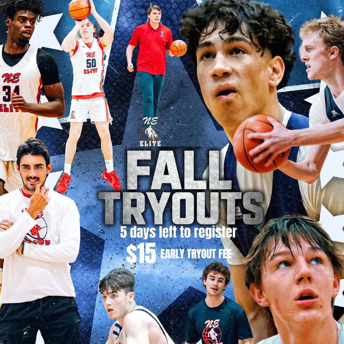 5️⃣ Days left for Early Registration for the 2025 Fall season! Right now we are offering tryouts for only $15 prior to 06/28, in addition returning players may renew their spot for $130 in savings. Take advantage of this opportunity before it’s too late ➡️ neelitebasketball.com/tryouts/