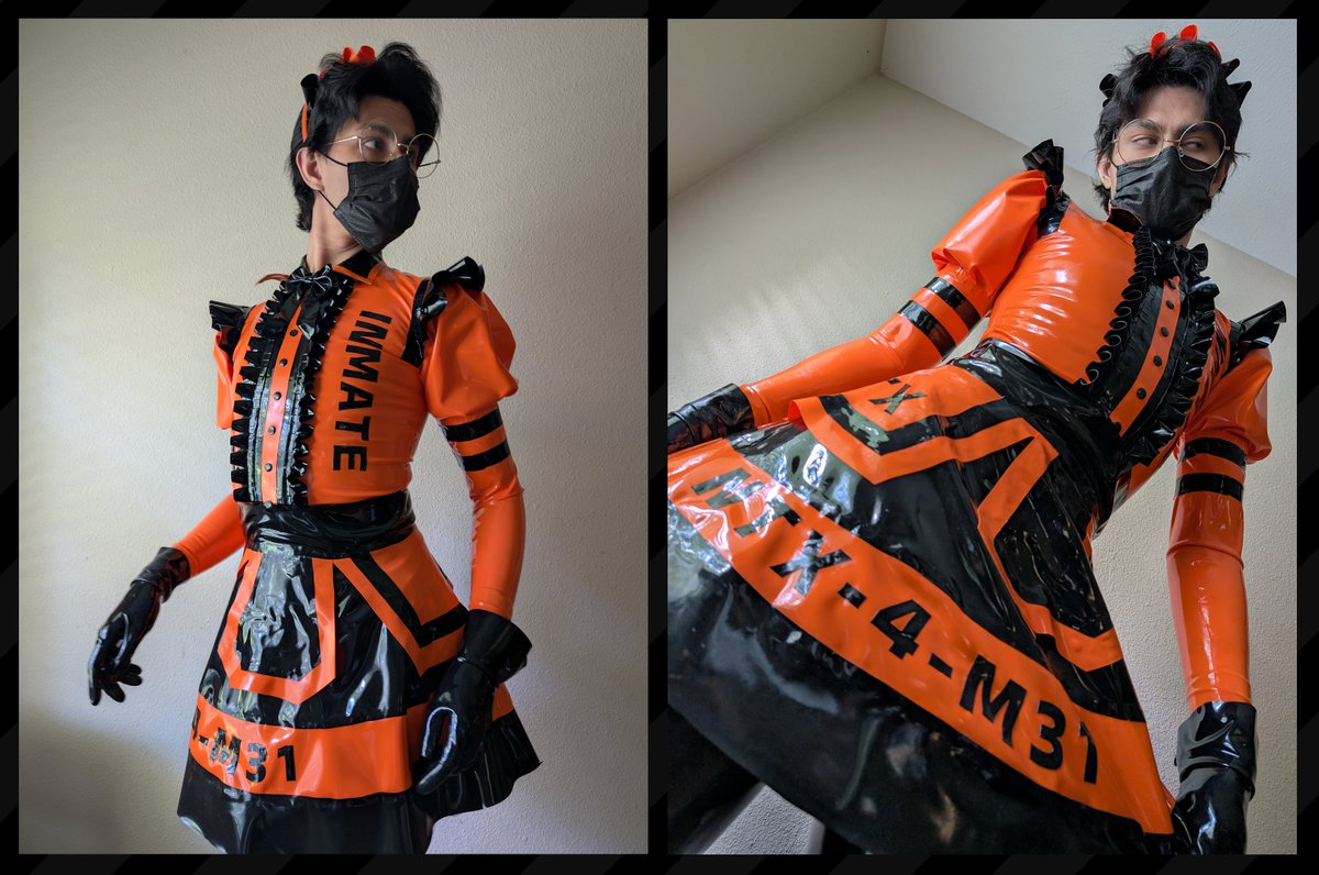 prototype: the idea of a "prison maid" outfit had always seemed like a rich vein of comedy gold to me, so i made one. finally. it's a bit rough since i tried many new techniques, which i'll discuss later, but i'm quite happy with how it turned out regardless.