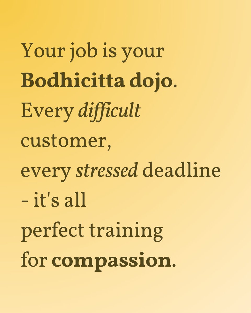 AhjanSamvara's tweet image. Is your work stressing you out?

When your boss is yelling at you... when deadlines are crushing you... that's when your practice of compassion gets tested.

Transform your workplace into a spiritual training ground 🙏✨

#Bodhicitta #AjahnSamvara #CompassionPractice