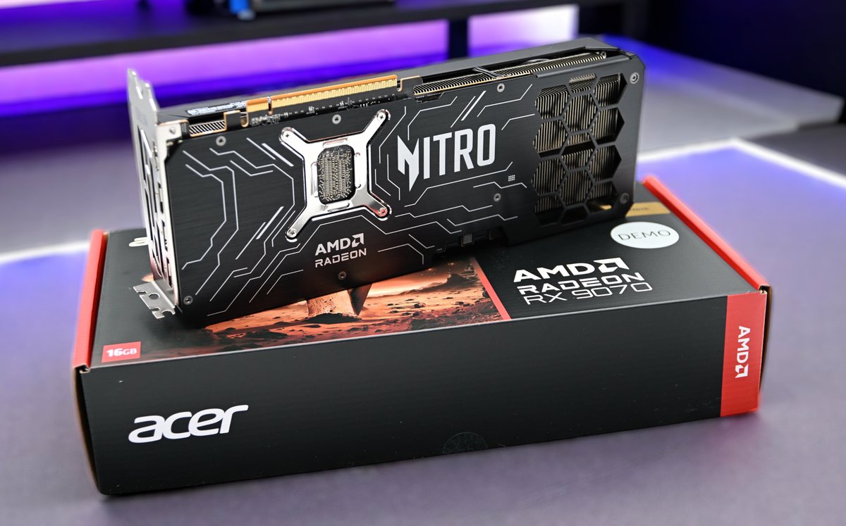 nbc_net's tweet photo. Acer Nitro Radeon RX 9070 OC review - AMD's answer to the Nvidia GeForce RTX 5070 in a mid-range duel https://t.co/KowXPJ6GW8 #AcerNitro #RadeonRX9070 #AMD #GeForceRTX5070 #GPUReview https://t.co/UPW64GMpHq