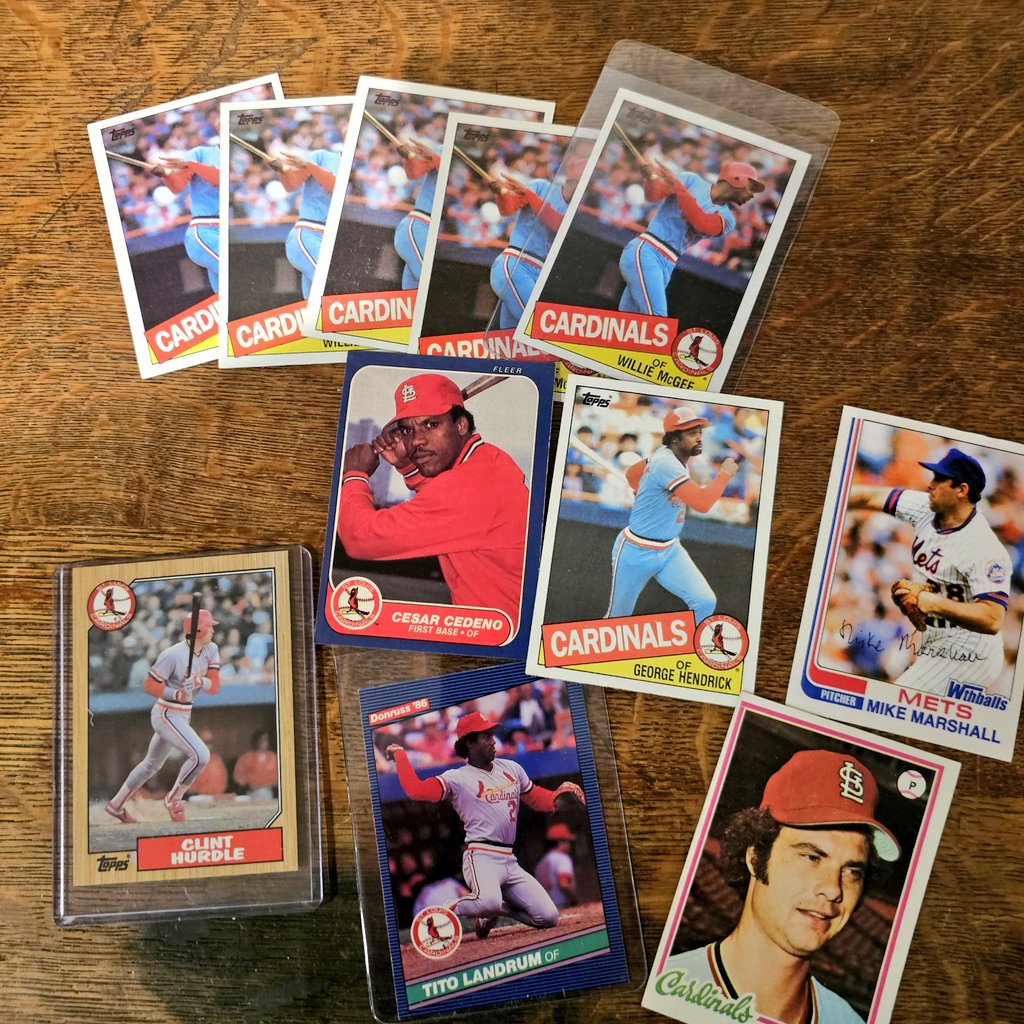 Rick Canale (@rickcanale) on Twitter photo Digging out my McGees for <a href="/ScribSports/">Pete Scribner</a> I bumped into our friend <a href="/ClintHurdle13/">Clint Hurdle</a>.
A great card of Tito Landrum..role player on a warm up. Need those guys.
3 players who had something in common. Does <a href="/TTM_Todd/">TTM Todd</a> <a href="/OhNoonan/">Danny Mason</a> <a href="/oiccup41/">David Puccio</a> or <a href="/DennisCGarcia/">Dennis Garcia ⚖</a> know?
And of course, in center a Digging out my McGees for <a href="/ScribSports/">Pete Scribner</a> I bumped into our friend <a href="/ClintHurdle13/">Clint Hurdle</a>.
A great card of Tito Landrum..role player on a warm up. Need those guys.
3 players who had something in common. Does <a href="/TTM_Todd/">TTM Todd</a> <a href="/OhNoonan/">Danny Mason</a> <a href="/oiccup41/">David Puccio</a> or <a href="/DennisCGarcia/">Dennis Garcia ⚖</a> know?
And of course, in center a
