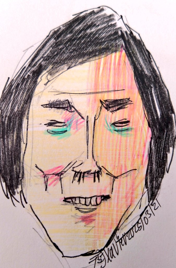 山根くんまーだやっとるのか、いい加減にしないとおじさん鼻影描いちゃうぞ🥰