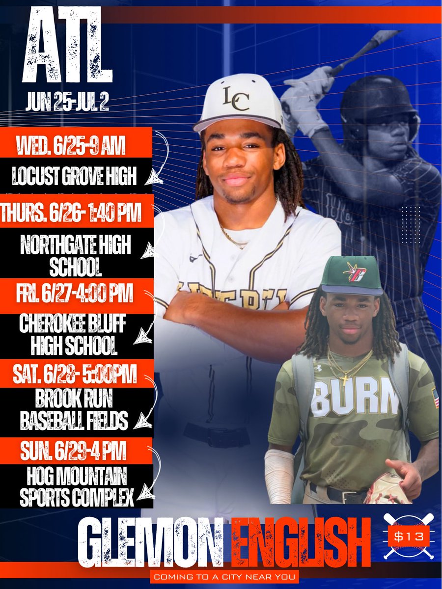 Glemon_Glee's tweet photo. Class of 2026 summer ball is in full swing. I’ll be in the Atlanta, Ga area representing the Florida Burn North this week. Two championship appearances in the last two weeks, looking to apply pressure and win it all.

#floridaburnbaseball
#libertycountybaseball https://t.co/Fsu8yMXLwD