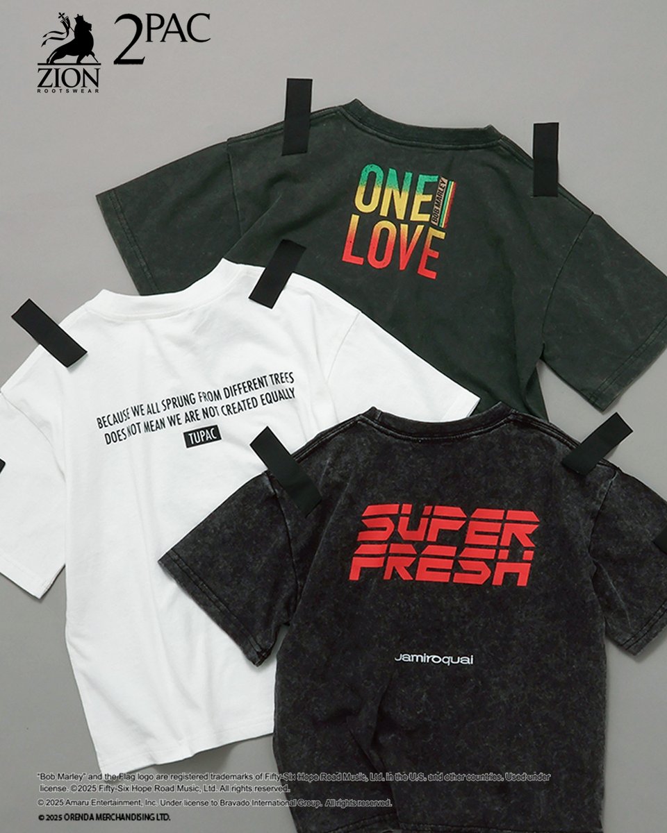 ＼パパも必見／
ファン必見の偉大なアーティスト達が
BREEZEのキッズ＆大人Tシャツに登場！

『2PAC』『BOB MARLEY』
『Jamiroquai(※キッズのみ)』

親子で好きなアーティストを共有しよう♪

＼店舗＆オンライン販売中／
キッズ▷foi.fyi/b8YyzvnX
大人▷foi.fyi/B1Y67dnM