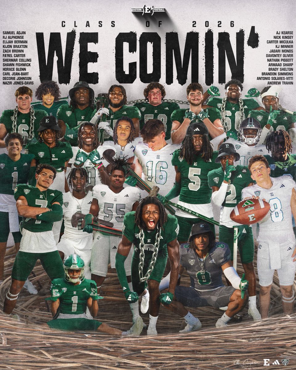 Loaded… 🦅🦅⛓️ #ETOUGH #EMUEagles #TheClimb