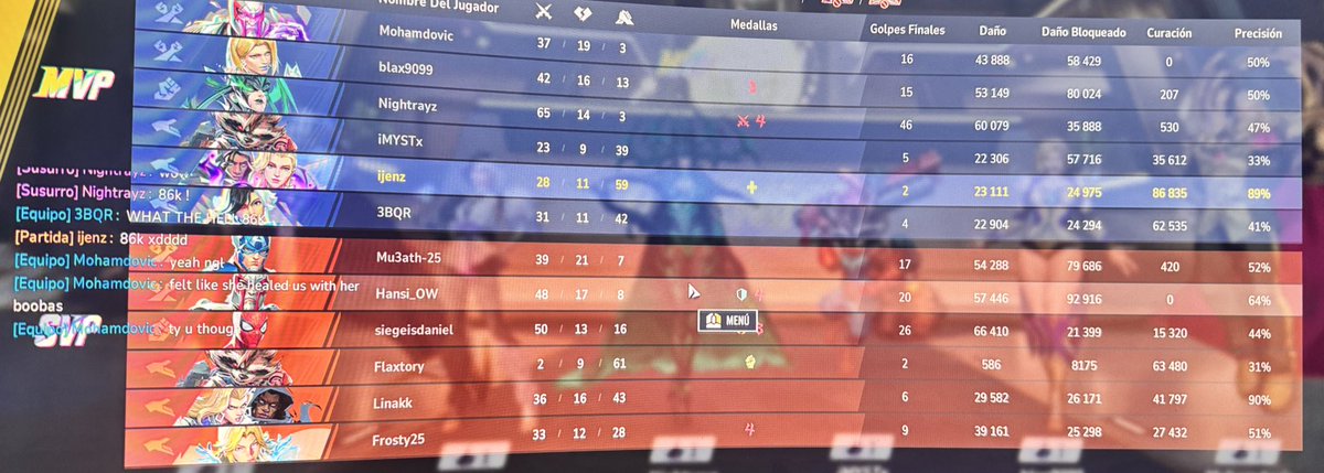 IIJenz's tweet image. 86k HEALING IN A MARVEL RIVALS RANK GG 💀