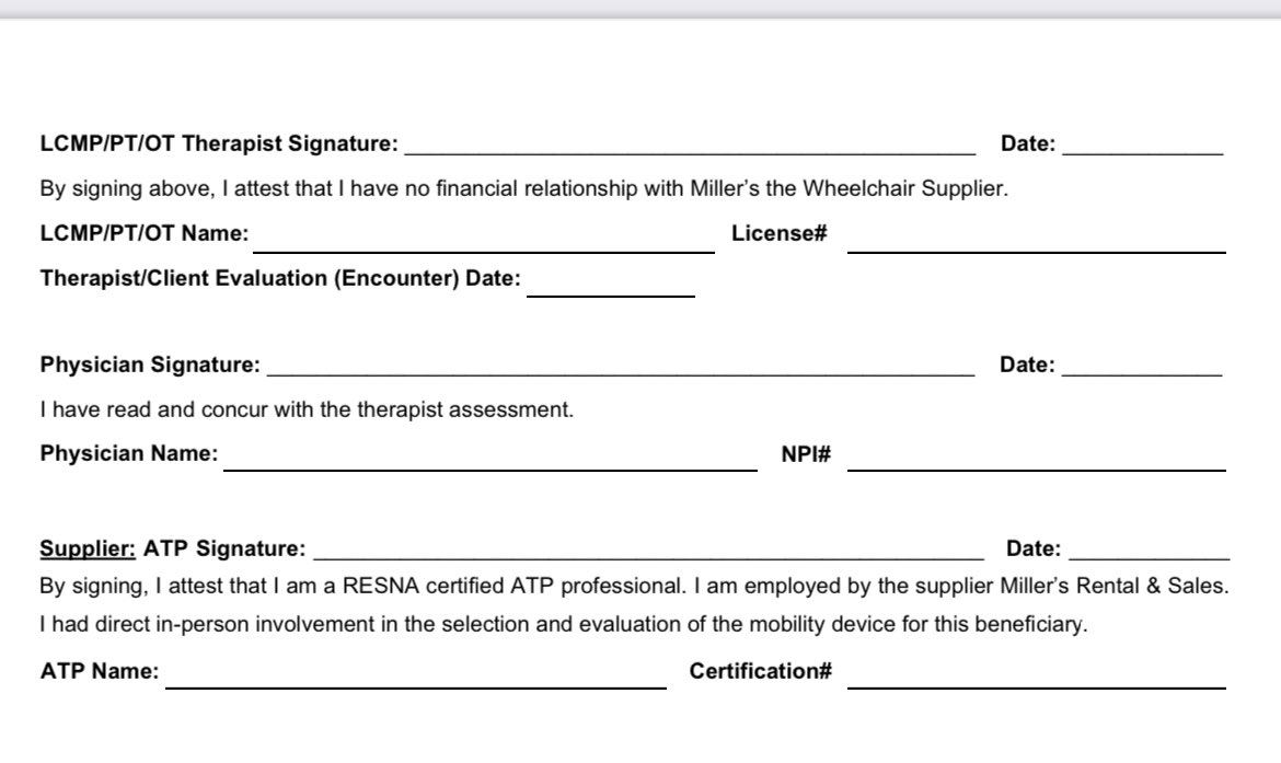 Wanna know my absolute favorite part about Letters of Medical Necessity?

(After I explain why a wheelchair needs to have tires)

It’s that I have to sign an attestation that I am not getting paid for the time I spent doing paperwork

And I still need an MD to say “I concur” 🤡🙃