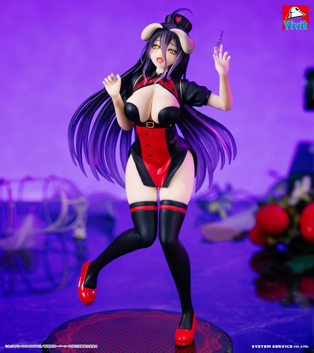 ss_maniac's tweet image. 【新作プライズ】

システムサービスフィギュアブランド「#Vivit」から
大好評だった #オーバーロード アルベトナースver.が
ブラックナースにチェンジして再登場✨
さらに今回は「シャルティア」もナースver.で登場決定！

登場は2025年11月頃予定！
詳細は改めてお知らせいたします。
お楽しみに！