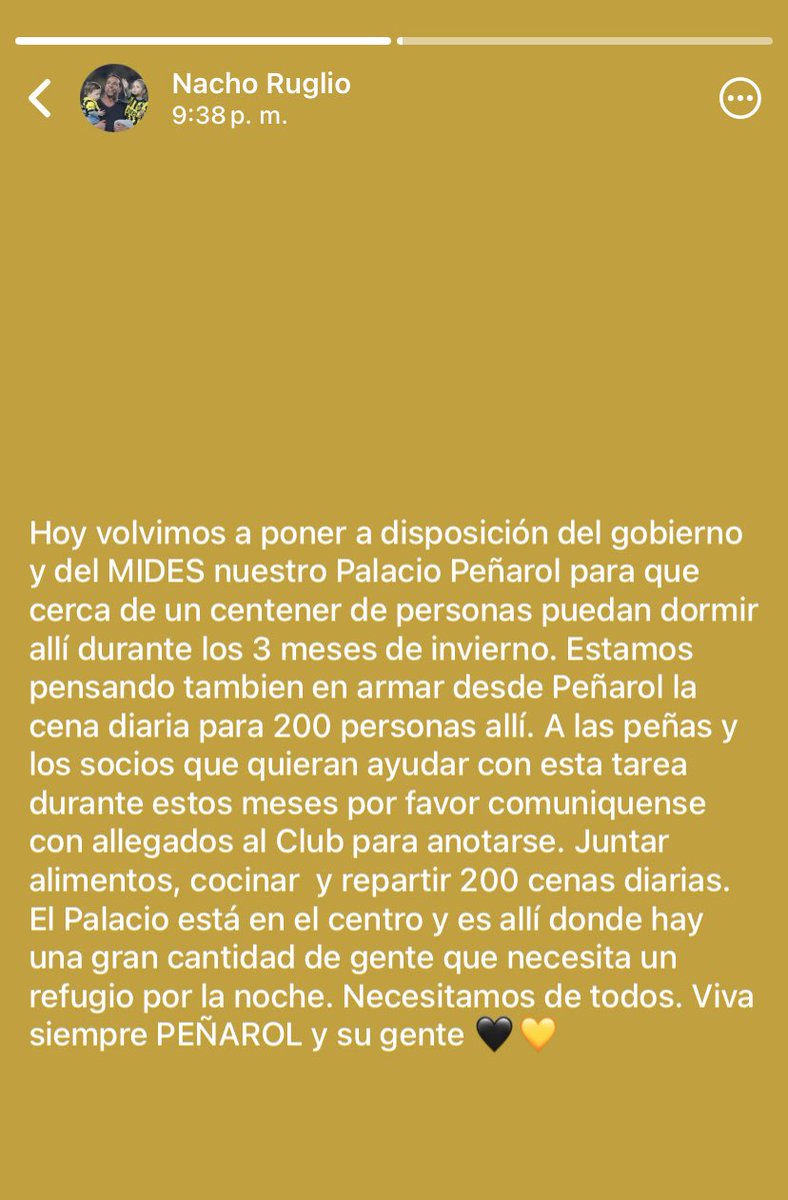 Necesitamos de todos. Esto también es Peñarol!!